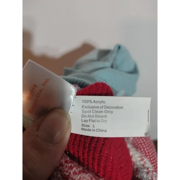 Simply Dog knit Holiday Christmas sweater for dog or large cat size Large - Picture 5 of 6